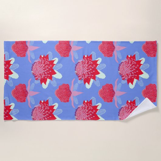 Waratah ビーチタオル (正面)