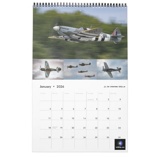 Warbirds Calendar 2026 カレンダー (1月 2026)