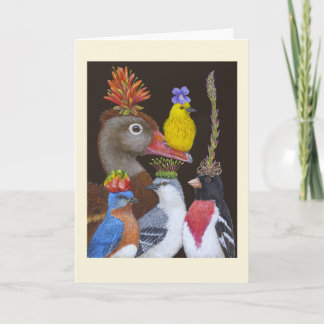 Warbler and Friendsグリーティングカードをウォルト サンキューカード