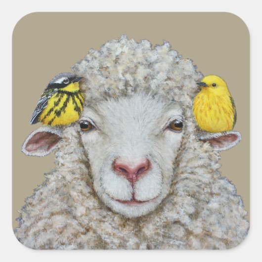 Warblers Waraming squareステッカー スクエアシール (正面)