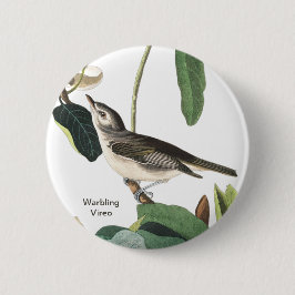 Warbling Vireo John James Audubon Birdwatcher Bird 缶バッジ