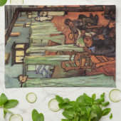 Ward in the Hospital in Arles by Vincent van ゴッホ キッチンタオル (折り畳み)