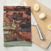 Ward in the Hospital in Arles by Vincent van ゴッホ キッチンタオル (四つ折り)