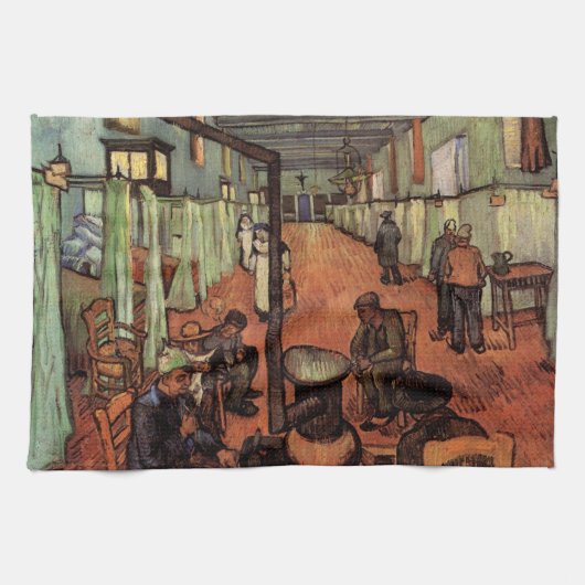 Ward in the Hospital in Arles by Vincent van ゴッホ キッチンタオル (横)