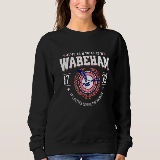 Wareham Massachusetts South Shore MA Nautical Beac スウェットシャツ (正面)