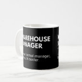 Warehouse Managerおもしろいボス作業ことわざ コーヒーマグカップ (正面左)