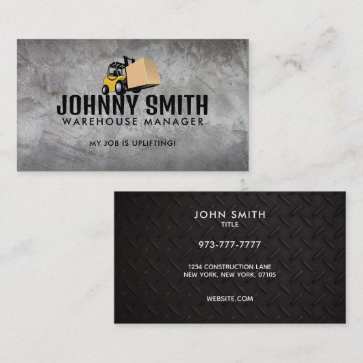 Warehouse Managerのビジネス・カード 名刺 (正面/裏面)