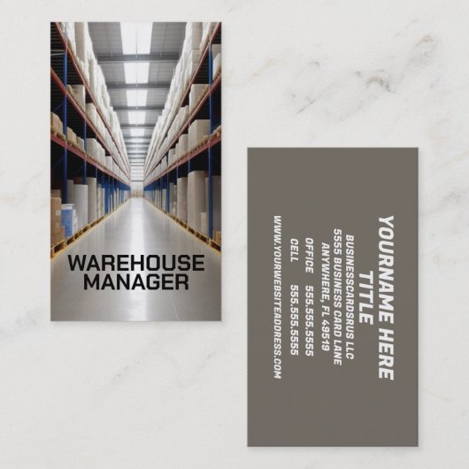 Warehouse Manager通路 名刺 (正面/裏面)