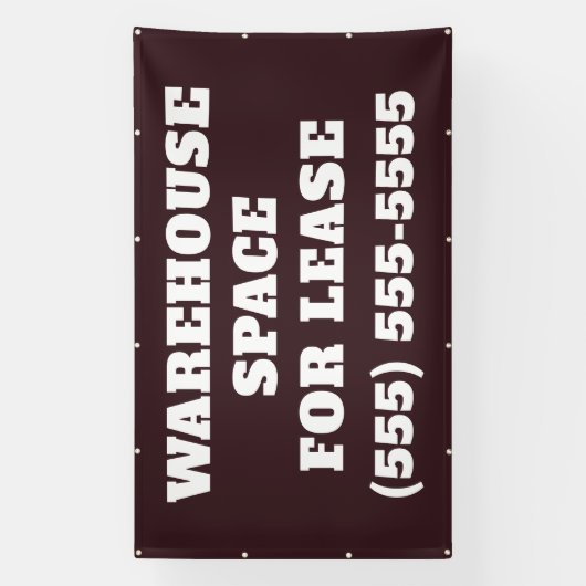 Warehouse Space for Lease Banner 横断幕 (縦)