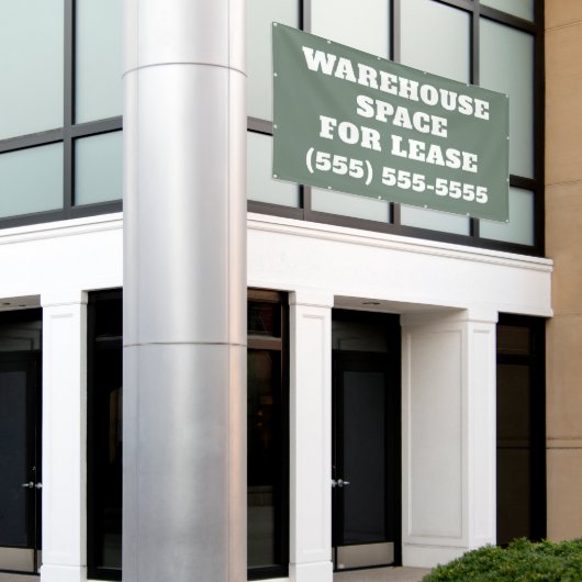 Warehouse Space for Lease Banner 横断幕 (ビルの外側)