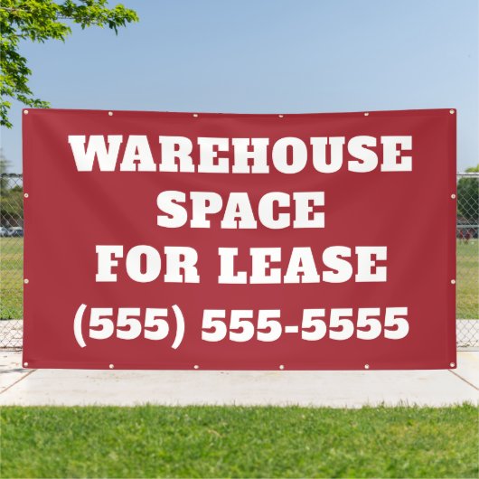 Warehouse Space for Lease Banner 横断幕 (外側)