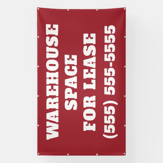 Warehouse Space for Lease Banner 横断幕 (縦)