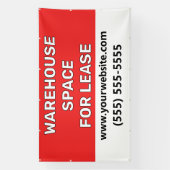 Warehouse Space Lease Banner 横断幕 (縦)