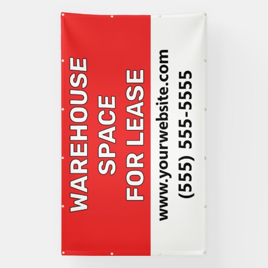 Warehouse Space Lease Banner 横断幕 (縦)