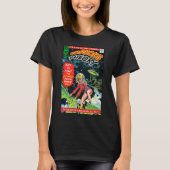 Warholの理論の女性の黒い重量の翼のTシャツ Tシャツ (正面)