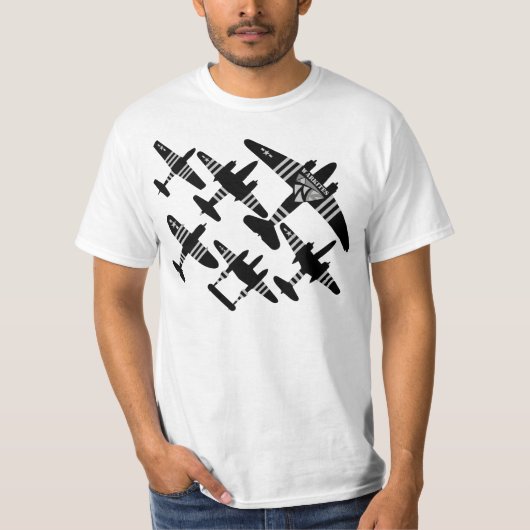 Warkitesの攻撃開始日の航空機 Tシャツ (正面)