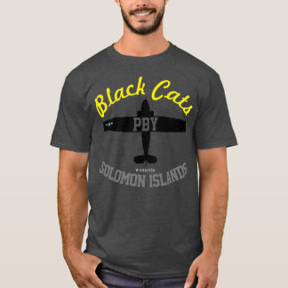 Warkitesの黒猫PBY Tシャツ