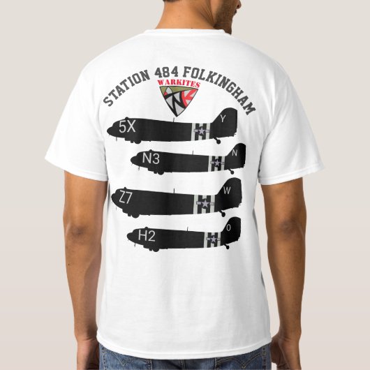 WarkitesのC-47の軍隊輸送機のグループ313th Tシャツ (裏面)