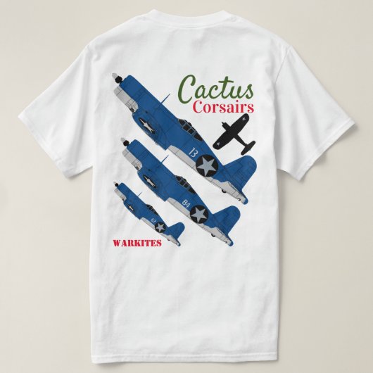 Warkites "サボテン海賊"のF4U-1 Tシャツ (デザイン裏面)