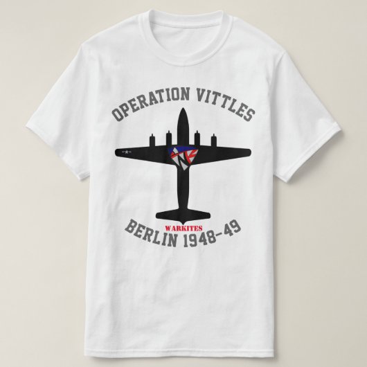 Warkites "操作Vittles" C-54 Skymaster Tシャツ (デザイン正面)