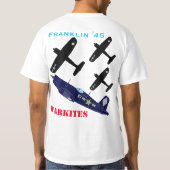 Warkites F4u Corsair USS Franklin 45 Tシャツll Tシャツ (裏面)