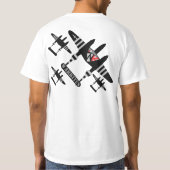 Warkites P-38の稲妻の攻撃開始日 Tシャツ (裏面)