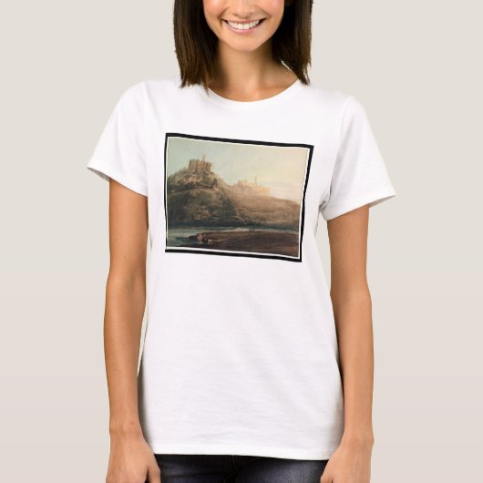 Warkworthの城、ノーサンバーランド、c.1798 (w/c、gou tシャツ (正面)