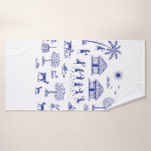Warli Art Indian Tribal Illustration バスタオル (バスタオル)