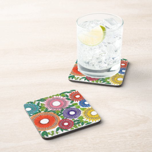 warli flowers コースター (右側)