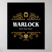 WarlockクラスTabletop RPGゲーム ポスター (正面)