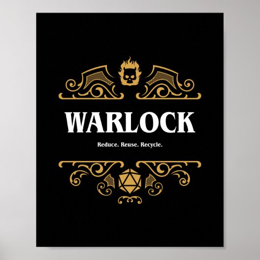 WarlockクラスTabletop RPGゲーム ポスター (正面)