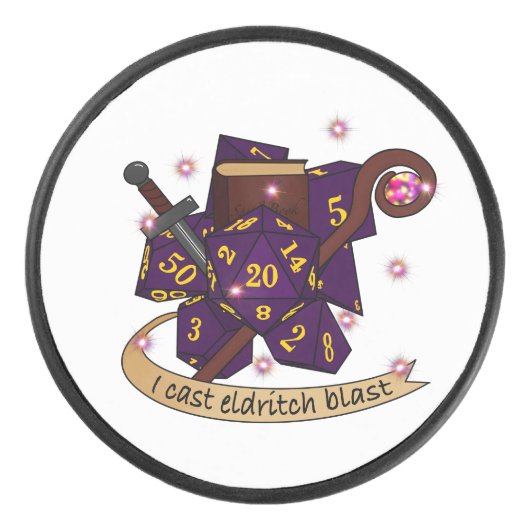 Warlock Dice Design アイスホッケーパック (正面)