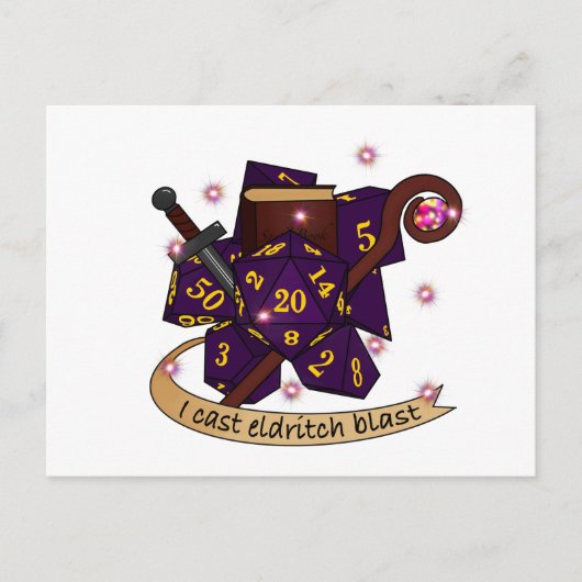 Warlock Dice Design 案内ポストカード (正面)