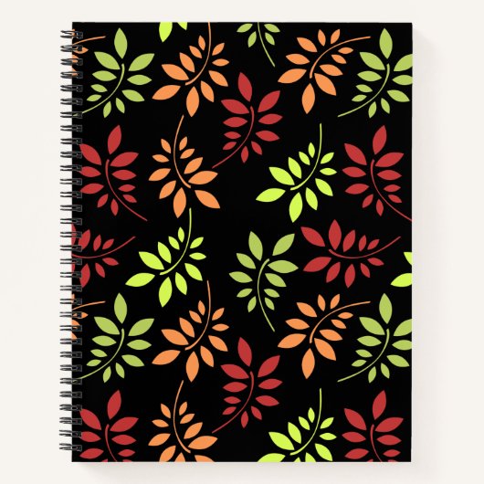 Warm カラフル Tones Notebookの紅葉 ノートブック (正面)