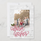 Warm 素朴 Wishes白木写真 シーズンカード (正面)