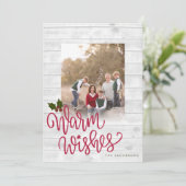 Warm 素朴 Wishes白木写真 シーズンカード (スタンド正面)