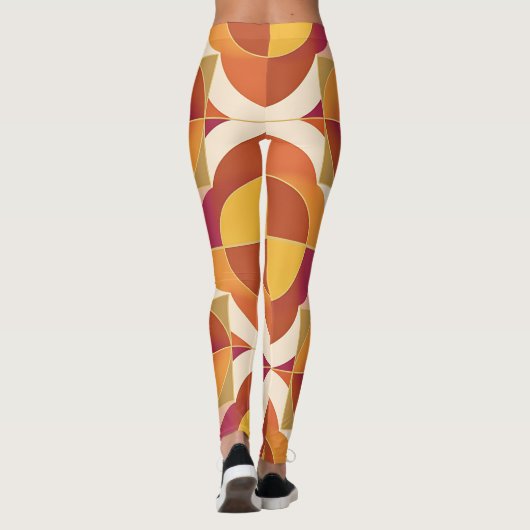 Warm Abstract Patterned Leggings レギンス (裏面)
