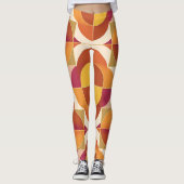 Warm Abstract Patterned Leggings レギンス (正面)