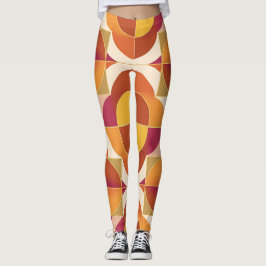 Warm Abstract Patterned Leggings レギンス