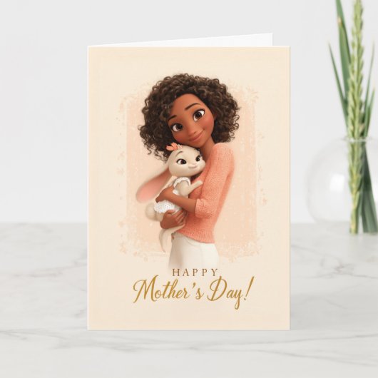 Warm and Cozy Mother’s Day Bunny Card カード (正面)