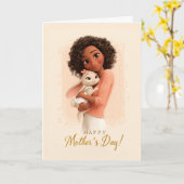 Warm and Cozy Mother’s Day Bunny Card カード (黄色い花)