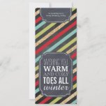 "Warm and Cozy Toes" - Gift tag for wrapping socks シーズンカード<br><div class="desc">"Warm and Cozy Toes" - Gift tag for wrapping socks - I saw this cute idea on Pinterest and thought it would be fun to make a variety of sock tags for people who don't have the time to print and create them. Simply wrap a cute pair of socks in...</div>