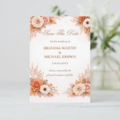 Warm Autumn Floral Announcement セーブザデート (スタンド正面)