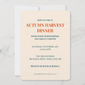 Warm Autumn Floral Folk Art Wedding 招待状 (裏面)