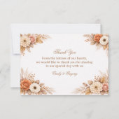 Warm Autumn Floral Gratitude サンキューカード (正面)