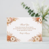 Warm Autumn Floral Gratitude サンキューカード (スタンド正面)