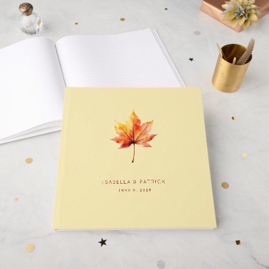 Warm Autumn Maple Leaf ゲストブック (正面見開き)