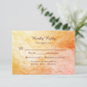 Warm Autumn Marble Response Card 出欠カード (スタンド正面)