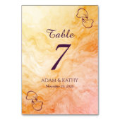 Warm Autumn Marble Table Number テーブルナンバー (裏面)