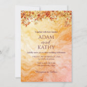 Warm Autumn Marble Wedding Invitation 招待状 (正面)